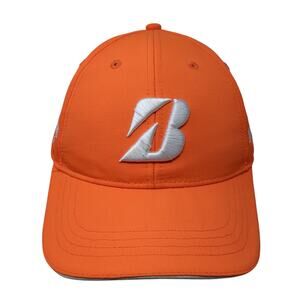 Bridgestone Golf B330 Slideback Baseball Cap Orange One Size Adjustable 6 Panel